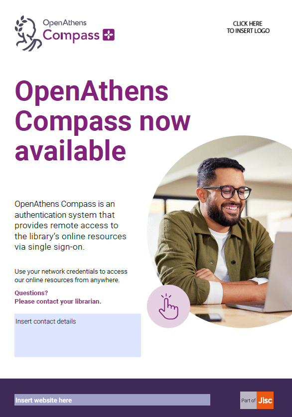 Screenshot of the downloadable OpenAthens Compass poster