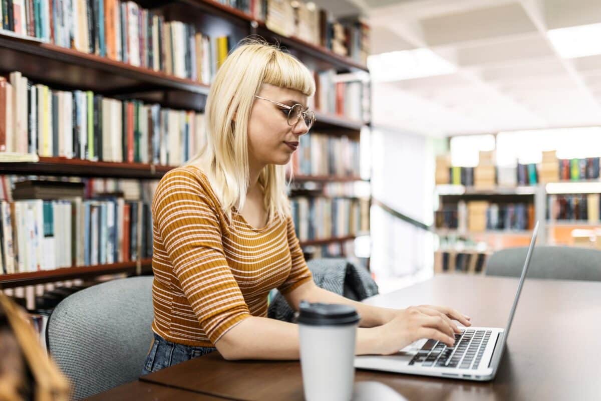 Woman searching compatible providers in the li